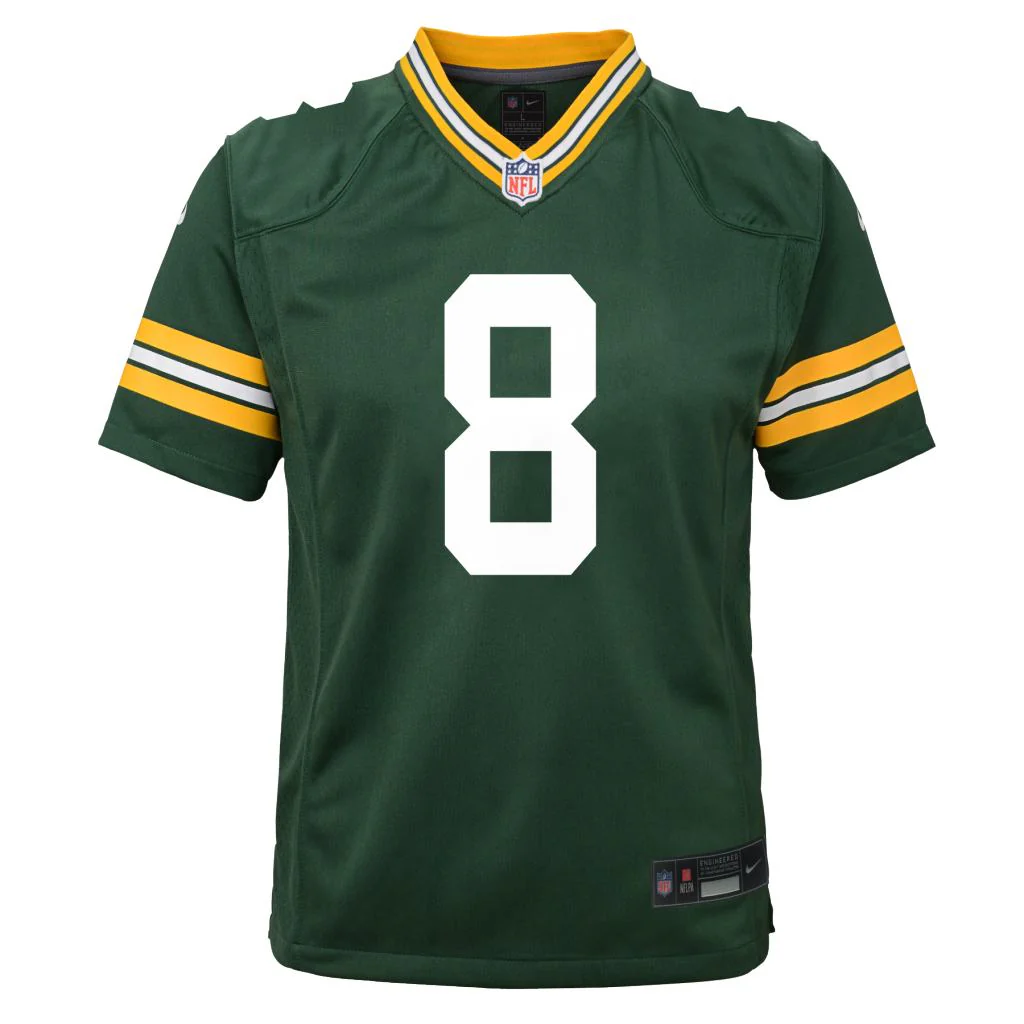 NFL Green Bay Packers Josh Jacobs Youth Nike Home Game Jersey - Green - Image 2