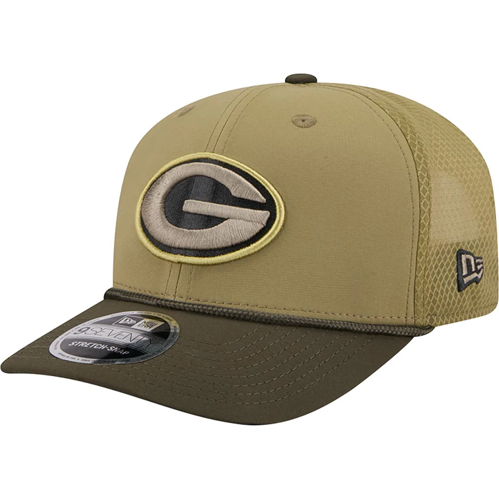 NFL Green Bay Packers New Era 2025 Salute to Service 9SEVENTY Stretch-Snapback Hat - Green - Image 2