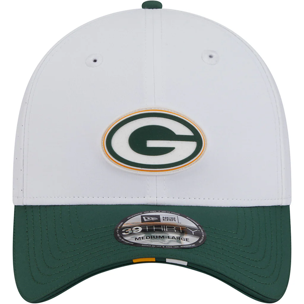 NFL Green Bay Packers New Era 2025 Training 39THIRTY Flex Fit Hat - White - Image 3