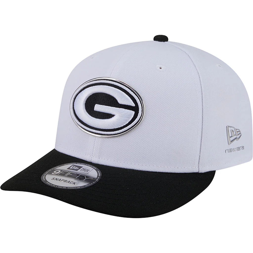 NFL Green Bay Packers New Era Black & White 2026 Draft 9FIFTY Snapback Hat - White