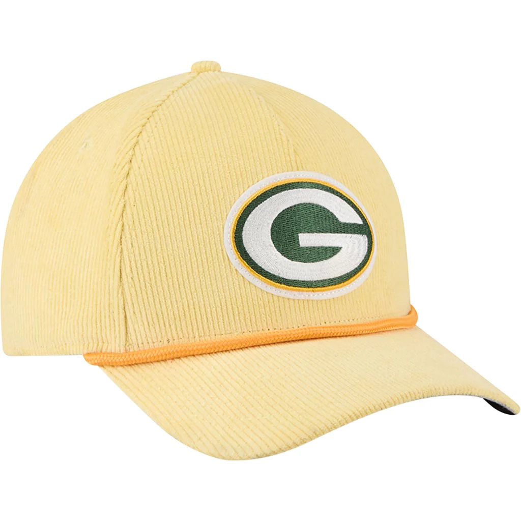 NFL Green Bay Packers New Era Corduroy 9FORTY A-Frame M-Crown Snapback Hat - Gold - Image 2