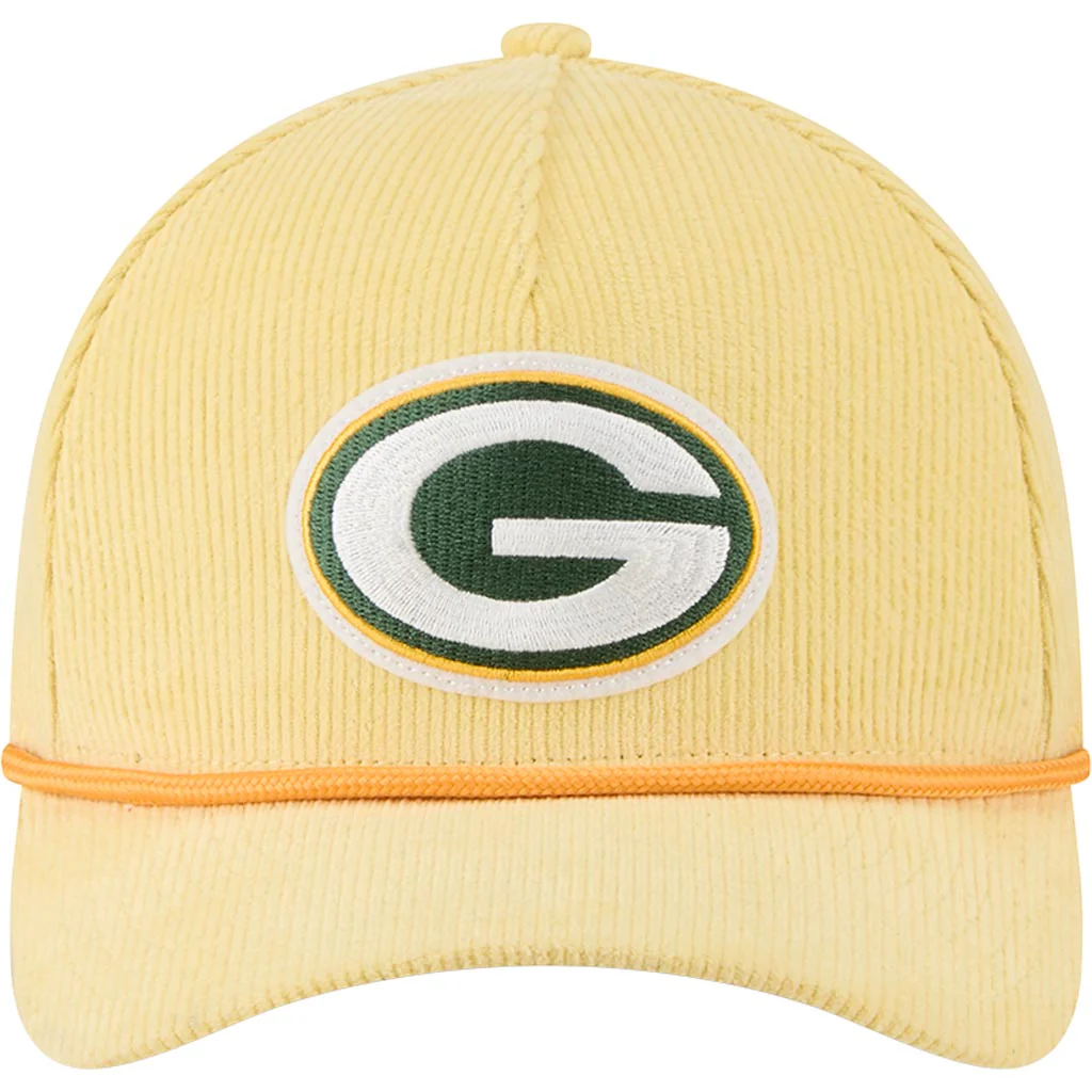 NFL Green Bay Packers New Era Corduroy 9FORTY A-Frame M-Crown Snapback Hat - Gold - Image 3