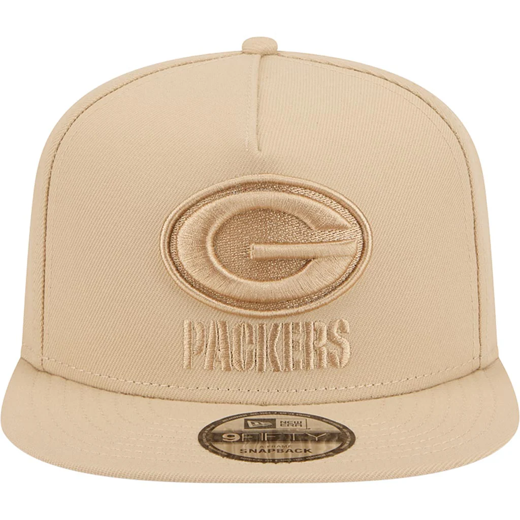 NFL Green Bay Packers New Era Dry Wood 9FIFTY A-Frame Snapback Hat - Tan - Image 3