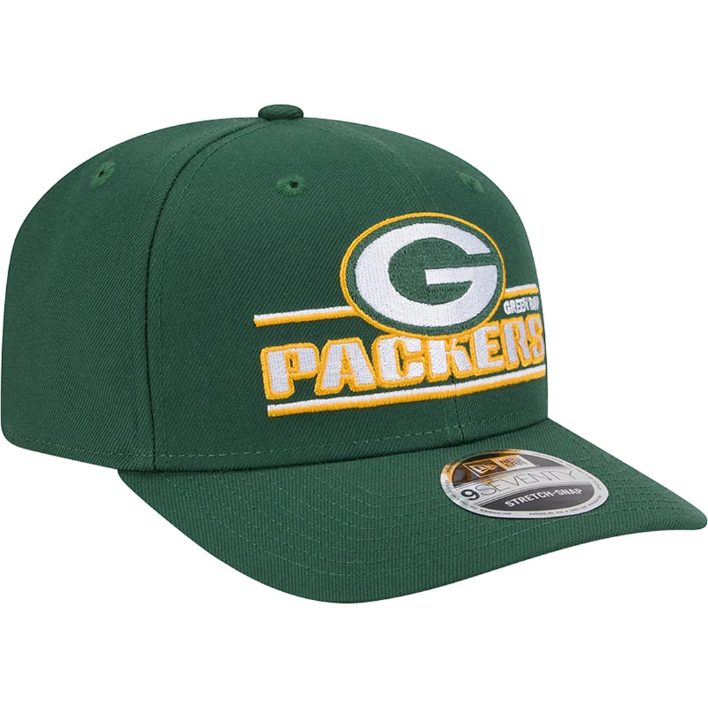 NFL Green Bay Packers New Era Stated 9SEVENTY Stretch-Snapback Hat - Green - Image 2