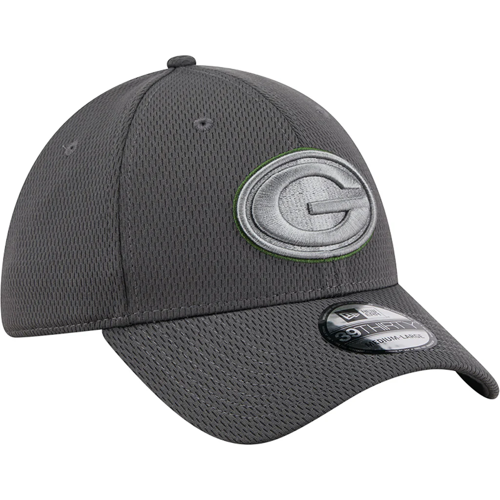 NFL Green Bay Packers New Era Tonal Graphite 39THIRTY Flex Fit Hat - Graphite - Image 2