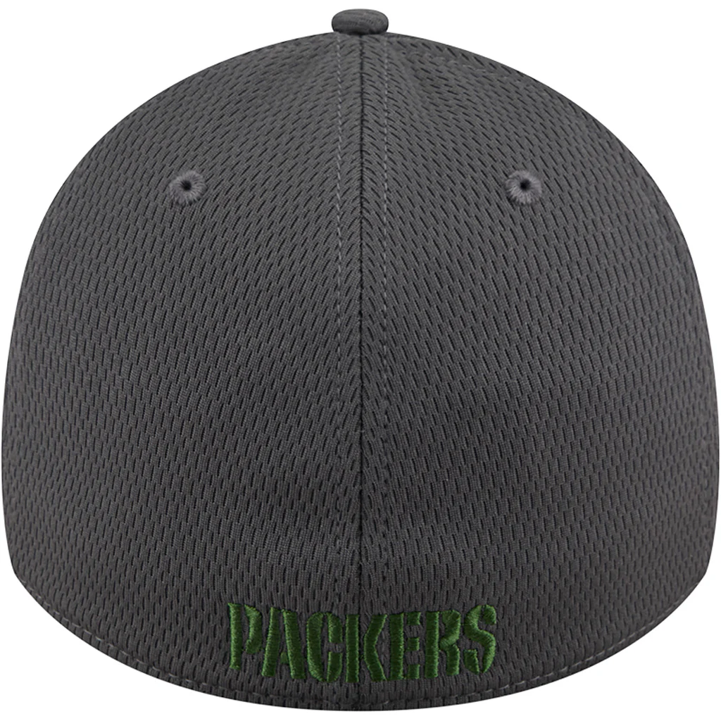 NFL Green Bay Packers New Era Tonal Graphite 39THIRTY Flex Fit Hat - Graphite - Image 4