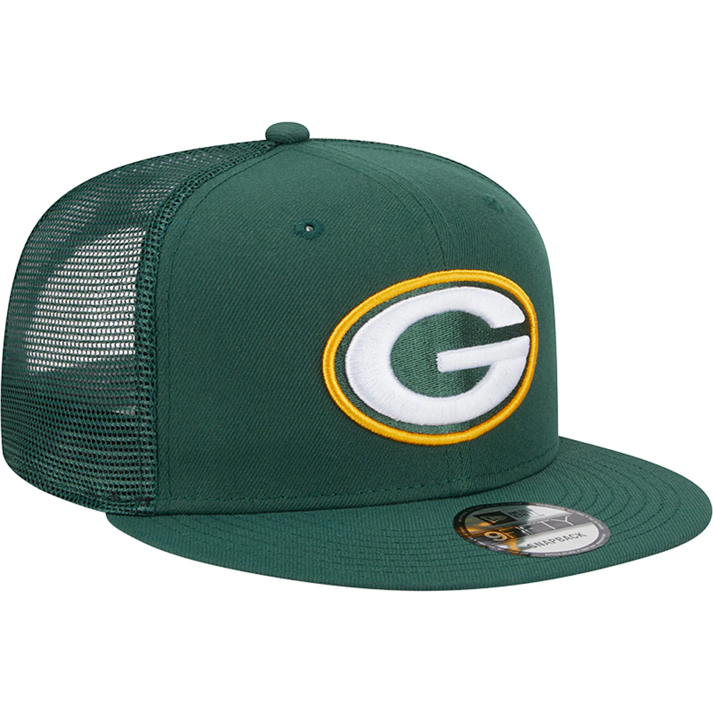 NFL Green Bay Packers New Era 9FIFTY Snapback Trucker Hat - Green - Image 2