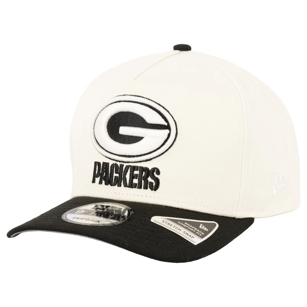 NFL Green Bay Packers New Era Two-Tone Classified 9FIFTY A-Frame Snapback Hat - Cream