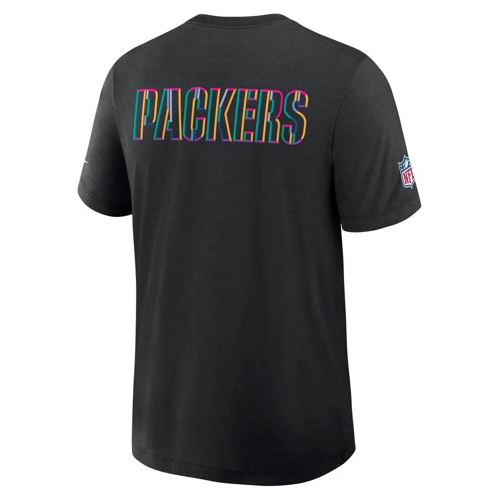 NFL Green Bay Packers Nike 2025 Crucial Catch Tri-Blend T-Shirt - Black - Image 3