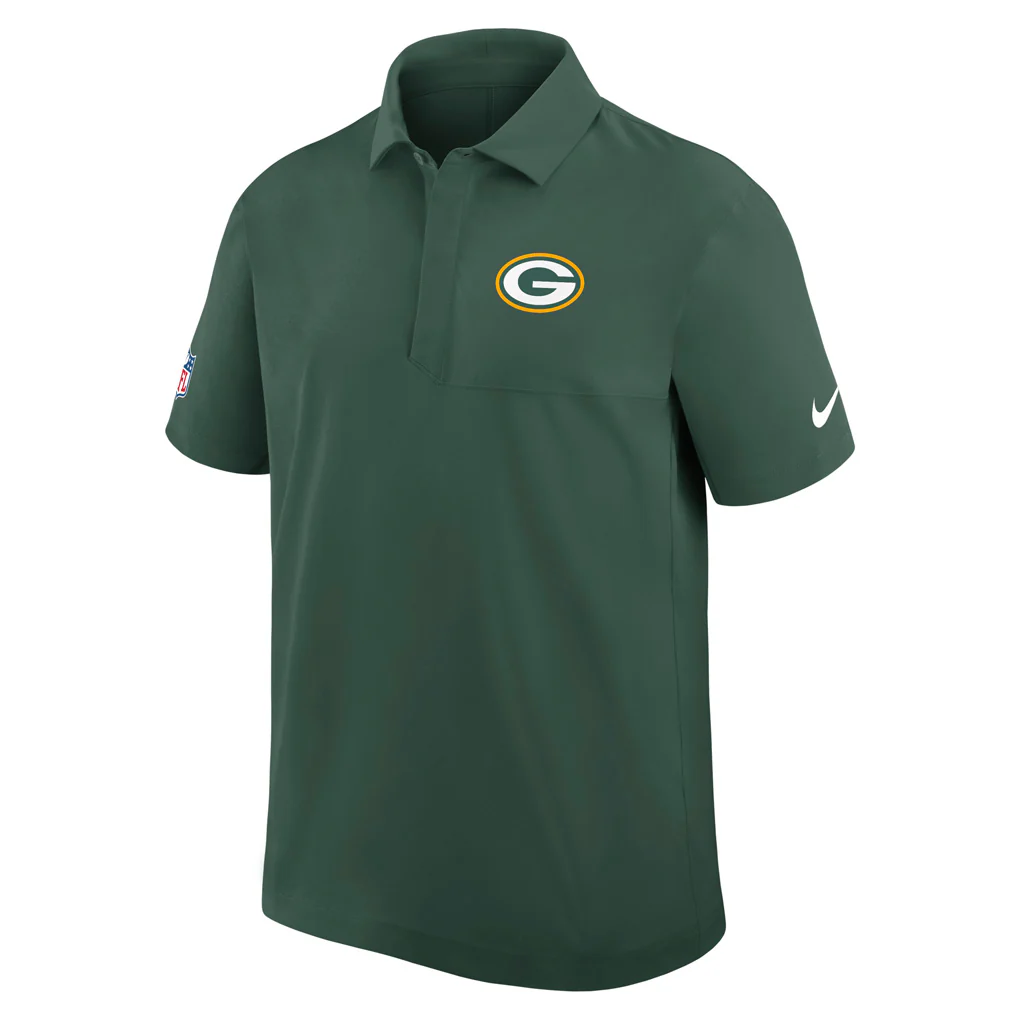 NFL Green Bay Packers Nike 2025 Dri-Fit Sideline Woven Polo - Green - Image 2