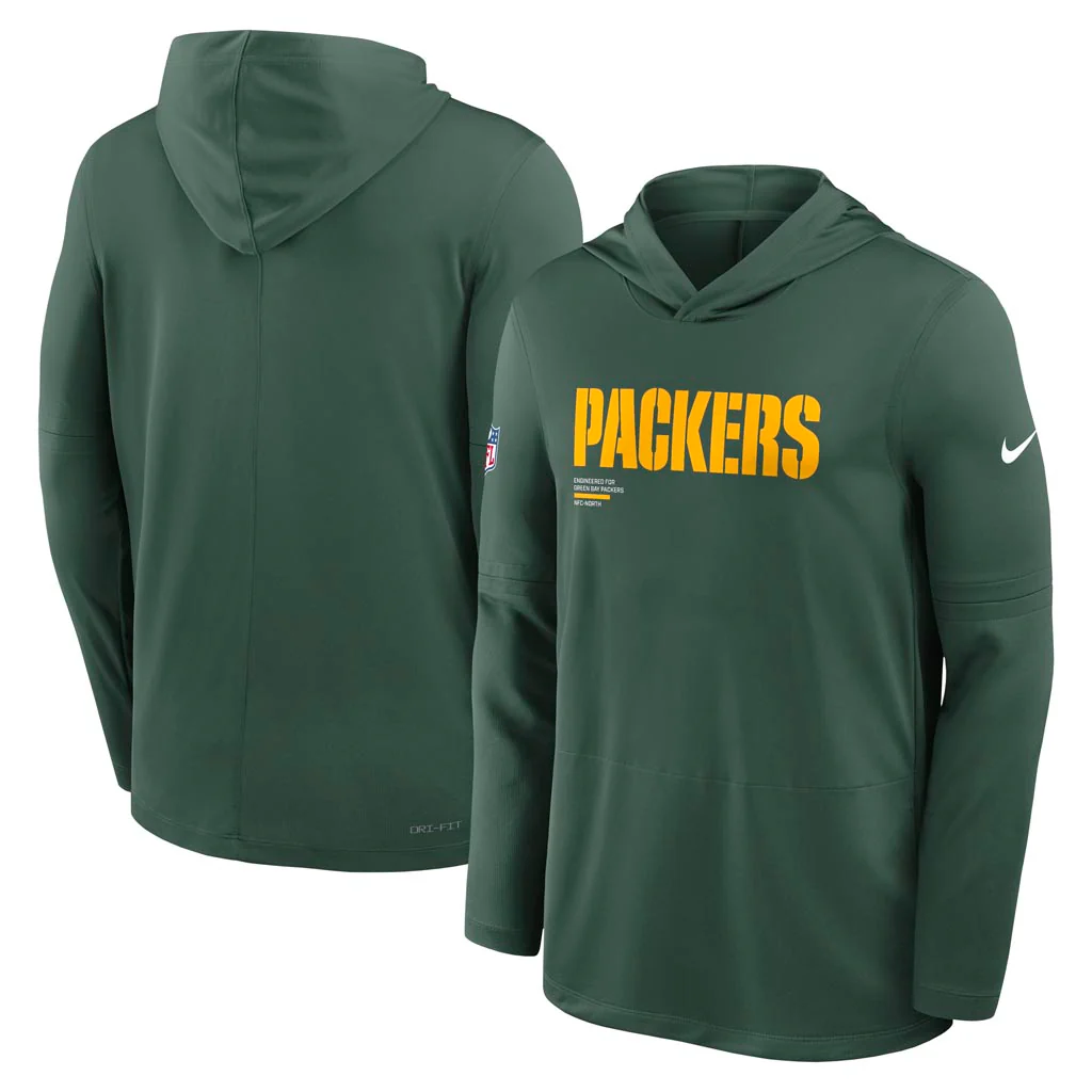 NFL Green Bay Packers Nike 2025 Sideline Lightweight Hoodie - Green