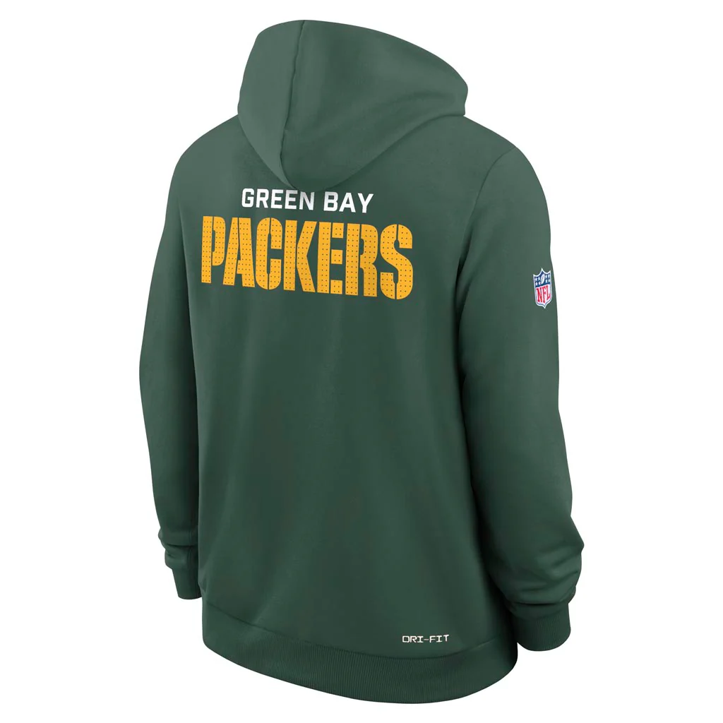 NFL Green Bay Packers Nike 2025 Sideline Standard Issue Pullover Hoodie - Green - Image 3
