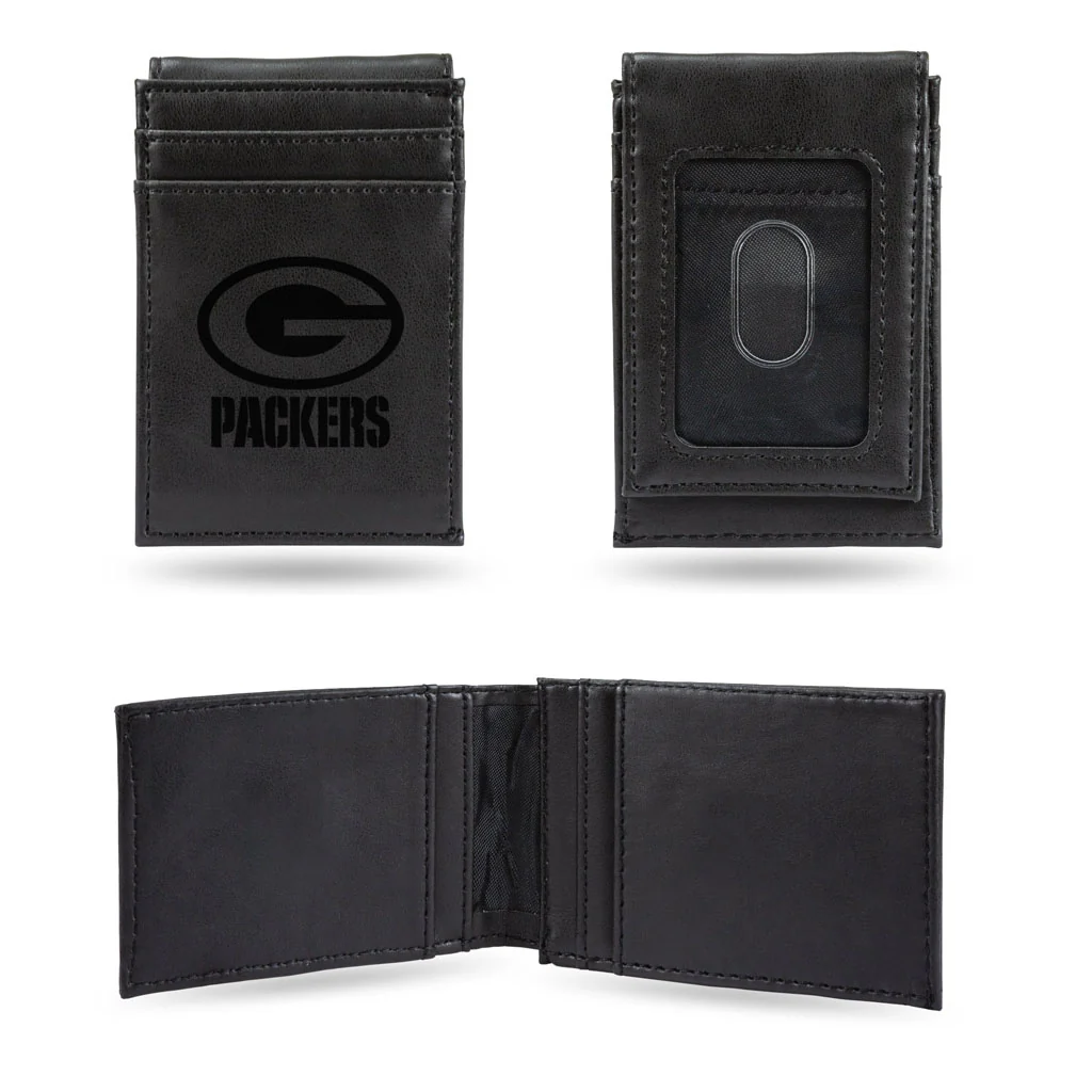 NFL Green Bay Packers Rico Front Pocket Wallet - Black - Image 2