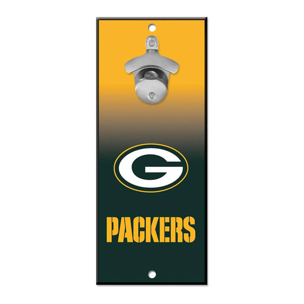 NFL Green Bay Packers WinCraft 5" x 12" Ombre Bottle Opener Sign - Green