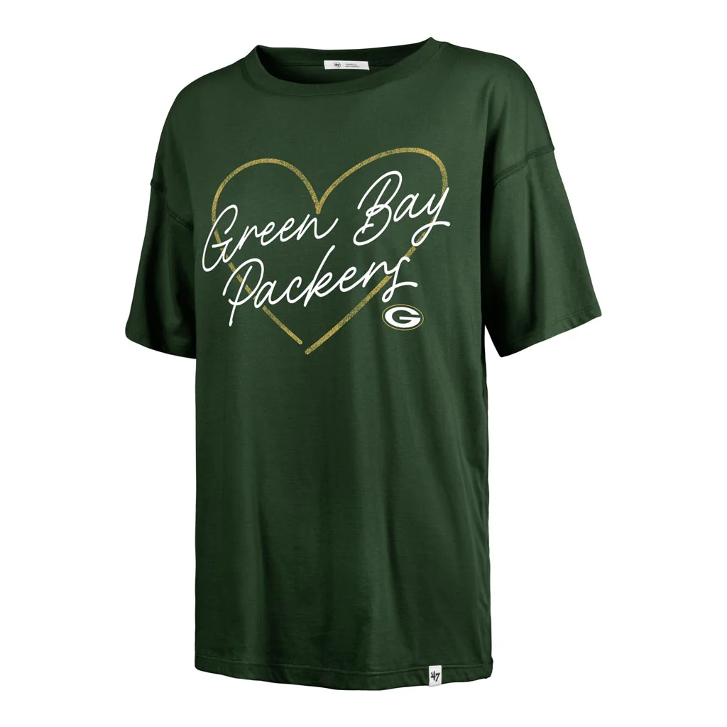 NFL Green Bay Packers Women's '47 Lovestruck Sadie T-Shirt - Green - Image 2