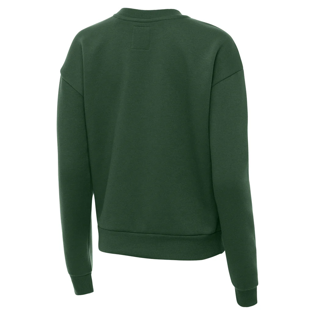 NFL Green Bay Packers Women's Antigua Full Front Victory Crewneck Sweater - Green - Image 2