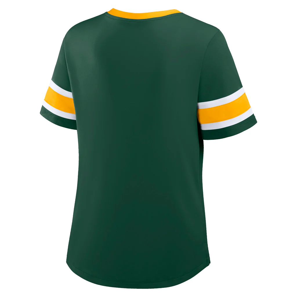 NFL Green Bay Packers Women's Fanatics Draw Play Athena Lace-Up Top - Green - Image 3