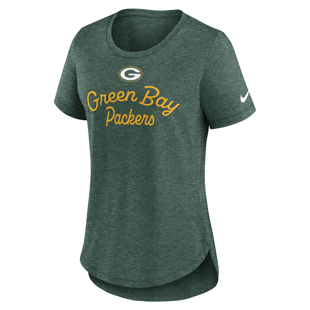 NFL Green Bay Packers Women's Nike Fashion Triblend T-Shirt - Green - Image 2