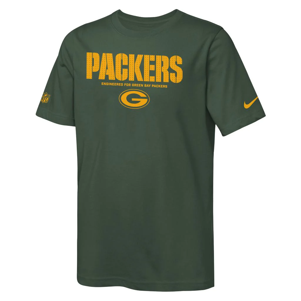 NFL Green Bay Packers Youth Nike Team Issue T-Shirt - Green - Image 2