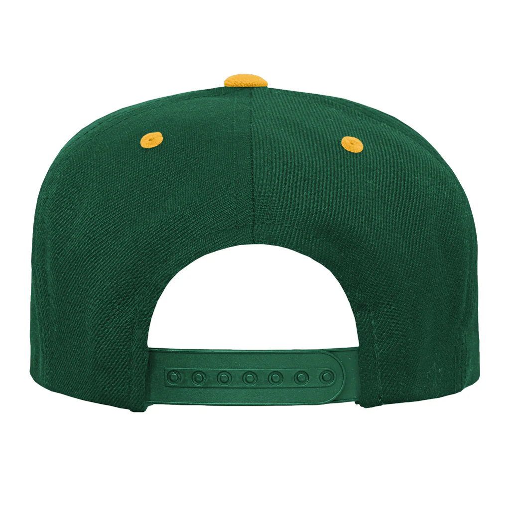 NFL Green Bay Packers Youth Outerstuff Team Color Pop Flatbrim Adjustable Snapback Hat - Green - Image 3