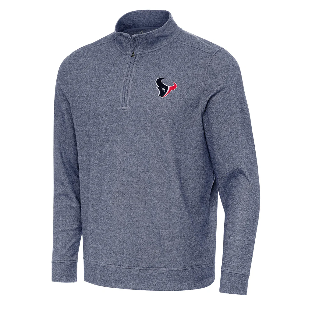 NFL Houston Texans Antigua Subtle 1/4 Zip Pullover Jacket - Navy