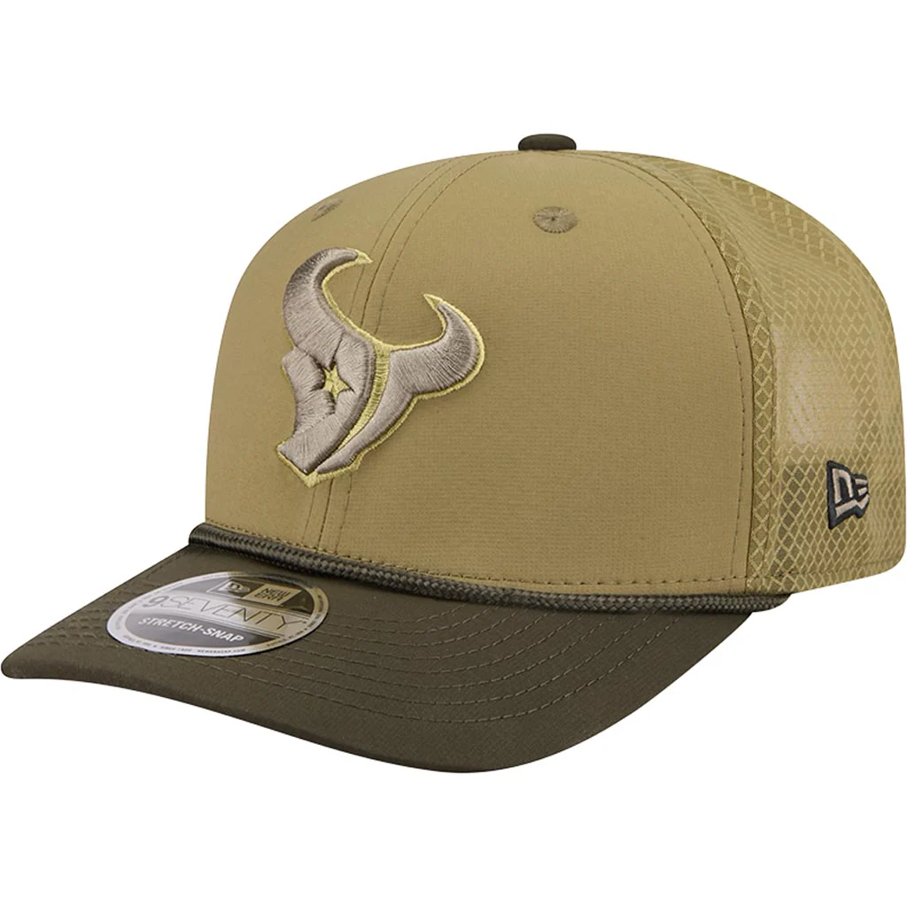NFL Houston Texans New Era 2025 Salute to Service 9SEVENTY Stretch-Snapback Hat - Green - Image 2