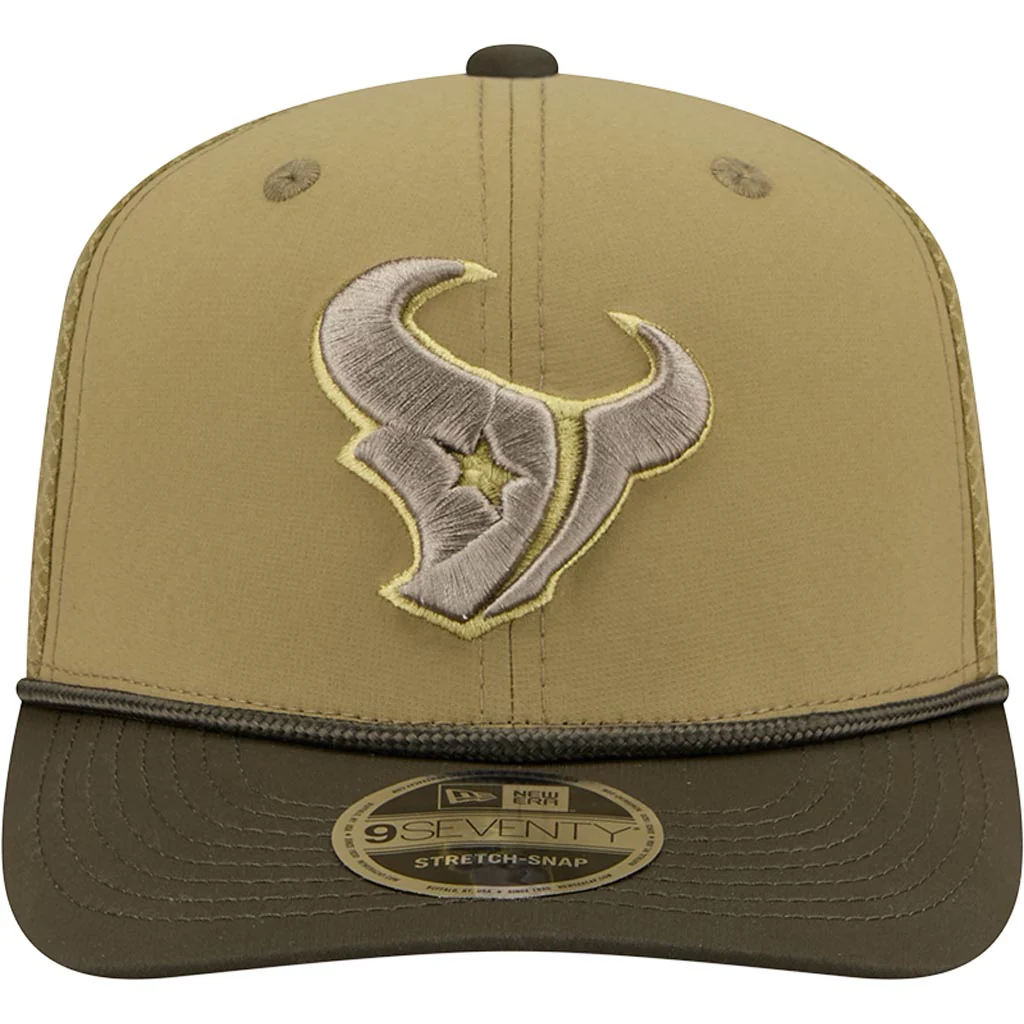 NFL Houston Texans New Era 2025 Salute to Service 9SEVENTY Stretch-Snapback Hat - Green - Image 3
