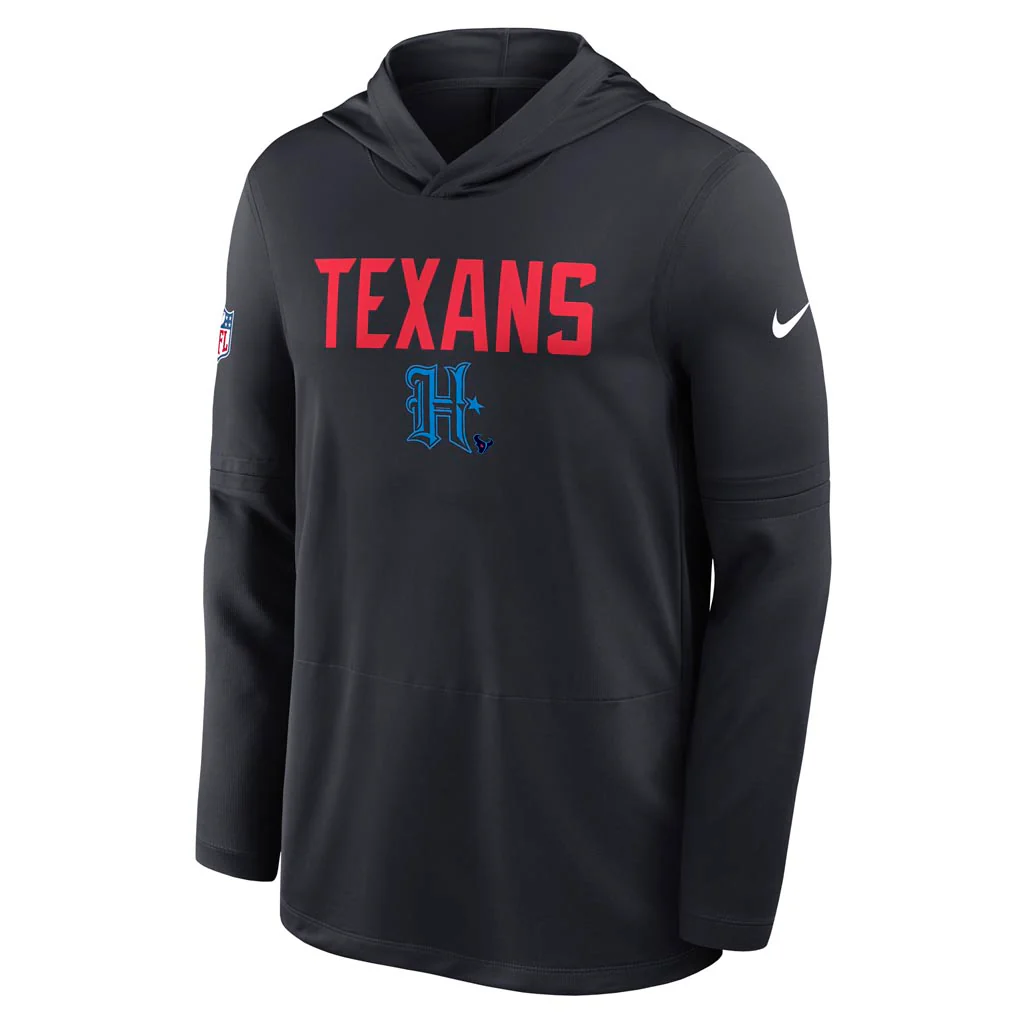 NFL Houston Texans Nike 2025 Sideline Lightweight Hoodie - Navy - Image 2
