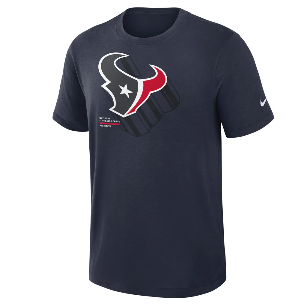 NFL Houston Texans Nike Slub T-Shirt - Navy - Image 2