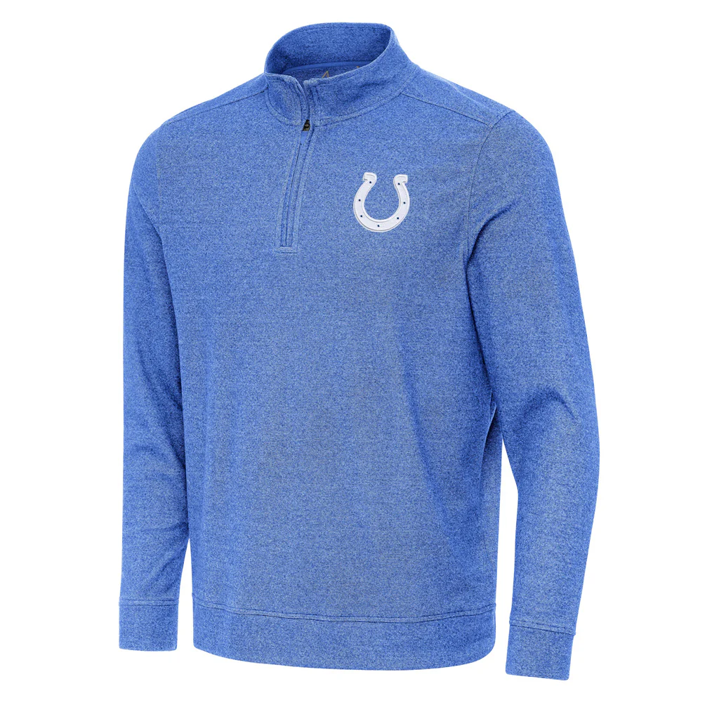 NFL Indianapolis Colts Antigua Subtle 1/4 Zip Pullover Jacket - Blue