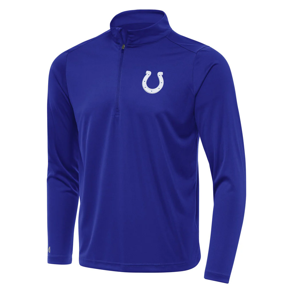 NFL Indianapolis Colts Antigua Tribute 1/4 Zip Pullover Jacket - Blue