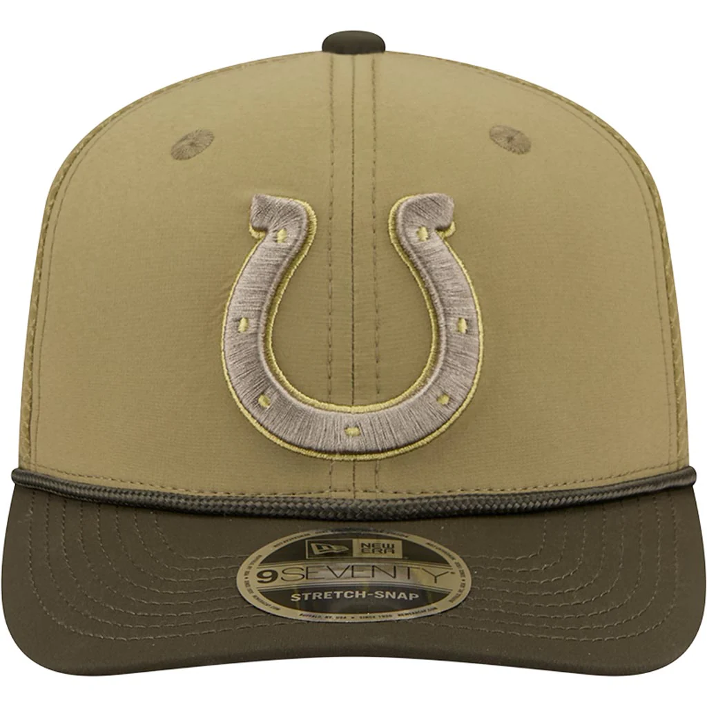 NFL Indianapolis Colts New Era 2025 Salute to Service 9SEVENTY Stretch-Snapback Hat - Green - Image 3