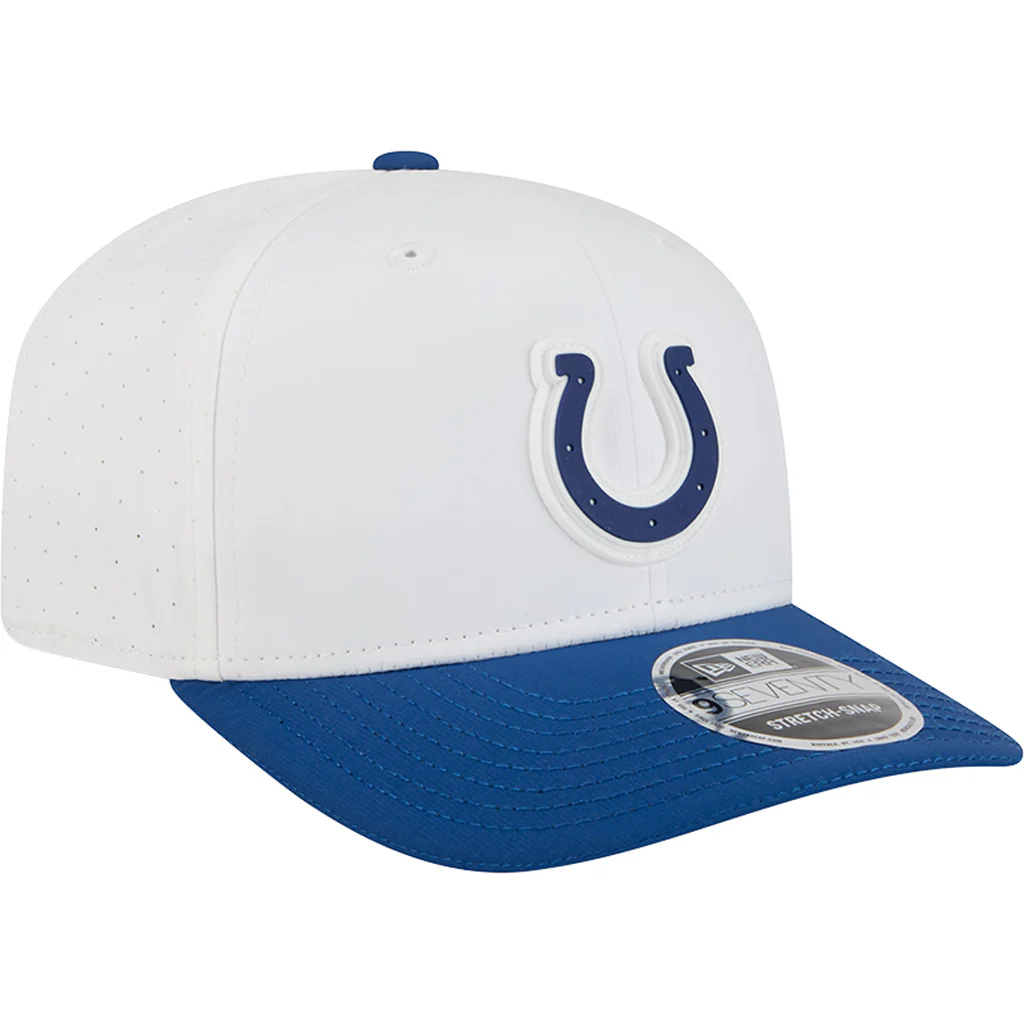 NFL Indianapolis Colts New Era 2025 Training 9SEVENTY Stretch-Snapback Hat - White - Image 2