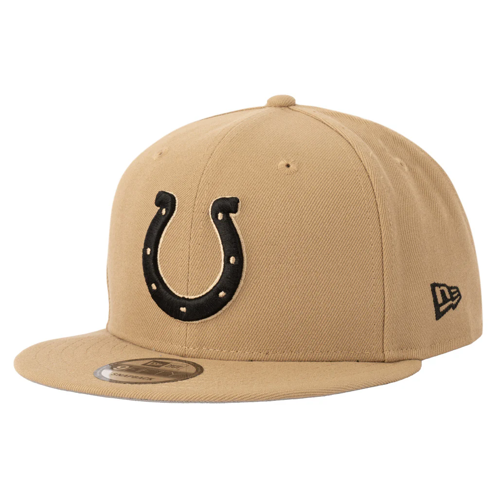 NFL Indianapolis Colts New Era Mocha 9FIFTY Snapback Hat - Khaki