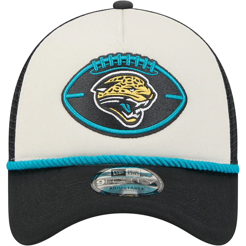 NFL Jacksonville Jaguars 2024/25 Sideline Historic A-Frame 9FORTY Snapback Hat - Image 3