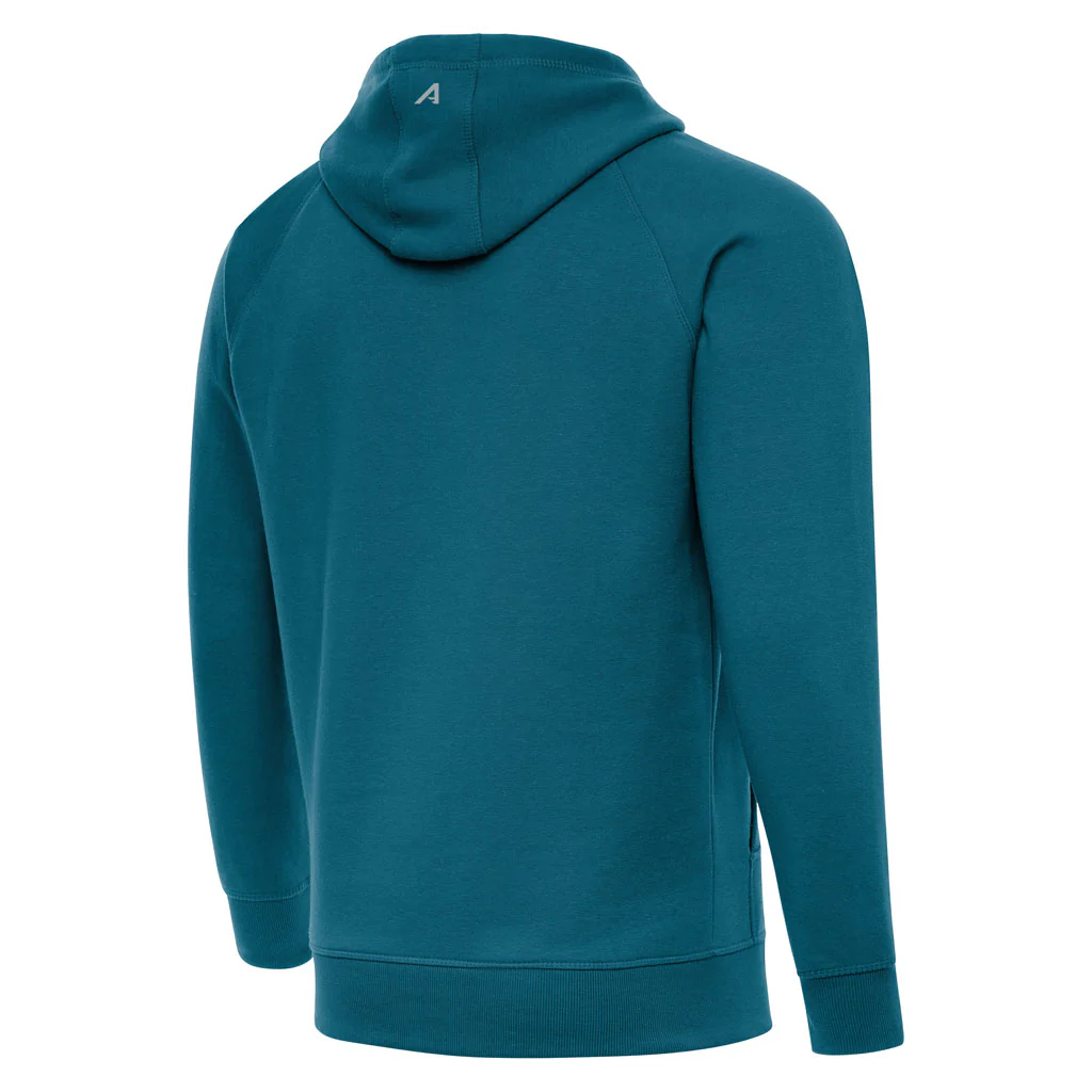 NFL Jacksonville Jaguars Antigua Full Front Victory Pullover Hoodie - Teal - Image 2