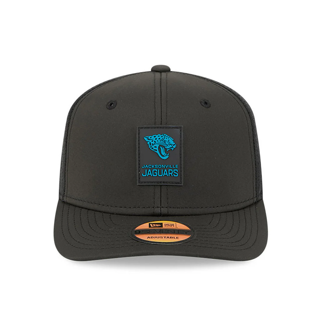 NFL Jacksonville Jaguars New Era 2025 Sideline 9SEVENTY Stretch-Snapback Hat - Black - Image 3