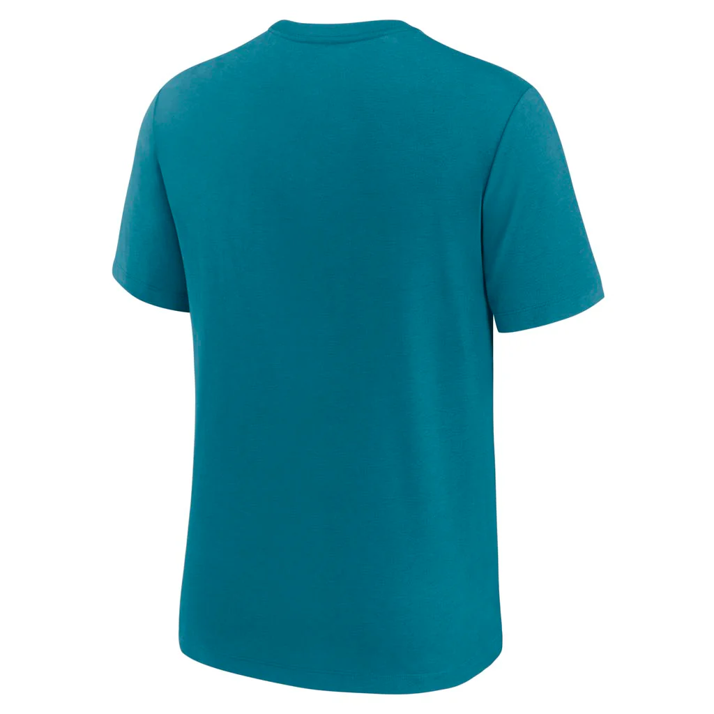 NFL Jacksonville Jaguars Nike Tri-Blend Rewind T-Shirt - Teal - Image 3