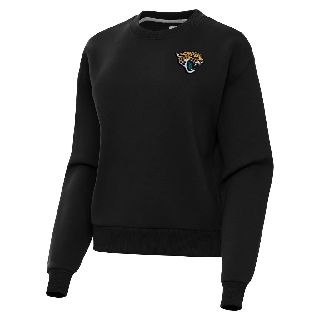 NFL Jacksonville Jaguars Women's Antigua Victory Crewneck Sweater - Black