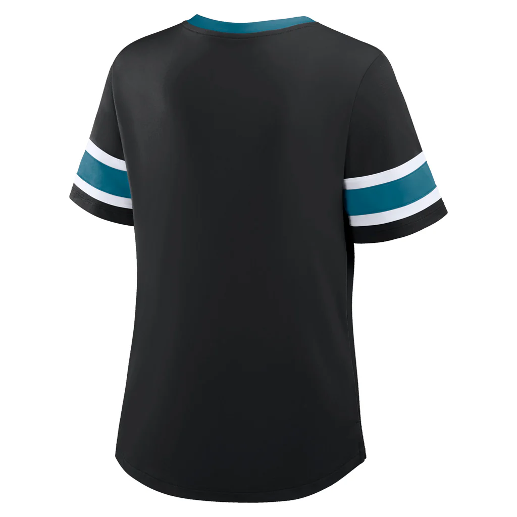 NFL Jacksonville Jaguars Women's Fanatics Draw Play Athena Lace-Up Top - Black - Image 3