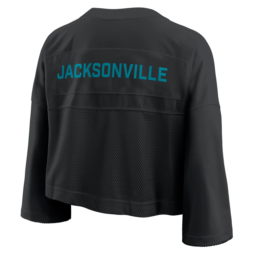 NFL Jacksonville Jaguars Women's Nike Jersey Fashion Crop Top - Black - Image 3