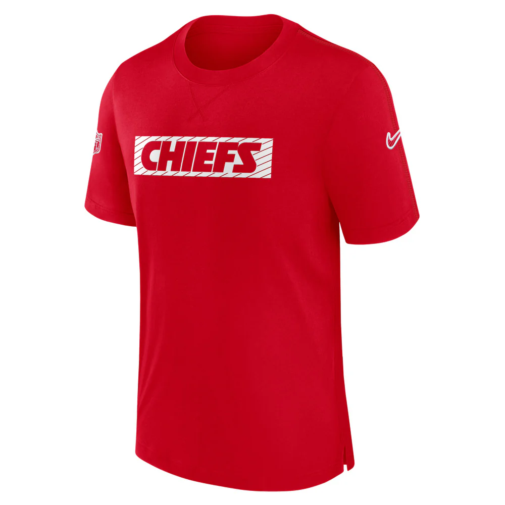 NFL Kansas City Chiefs Nike Sideline Player Performance T-Shirt - Red - Image 2