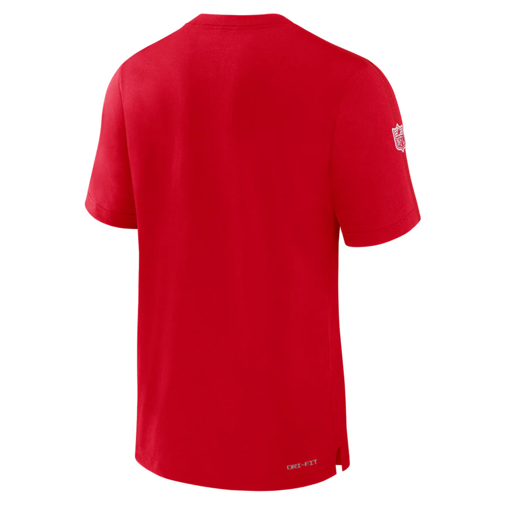 NFL Kansas City Chiefs Nike Sideline Player Performance T-Shirt - Red - Image 3