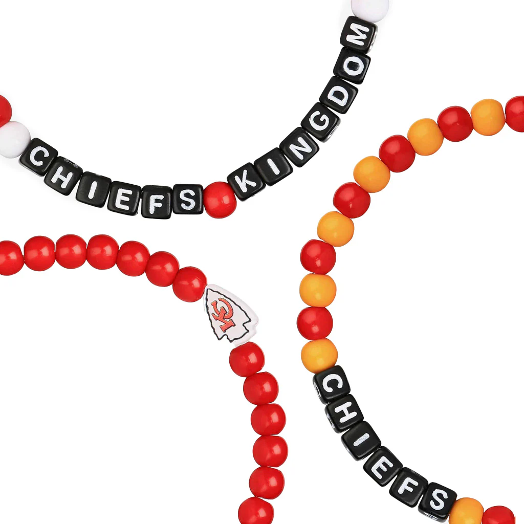 NFL Kansas City Chiefs FOCO 3-Pack Friendship Bracelet - Image 3