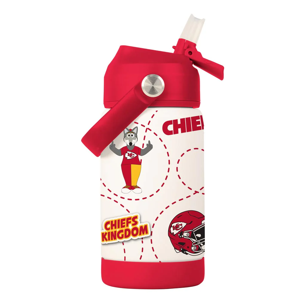 NFL Kansas City Chiefs Kids Logo Brands 12oz Bottle