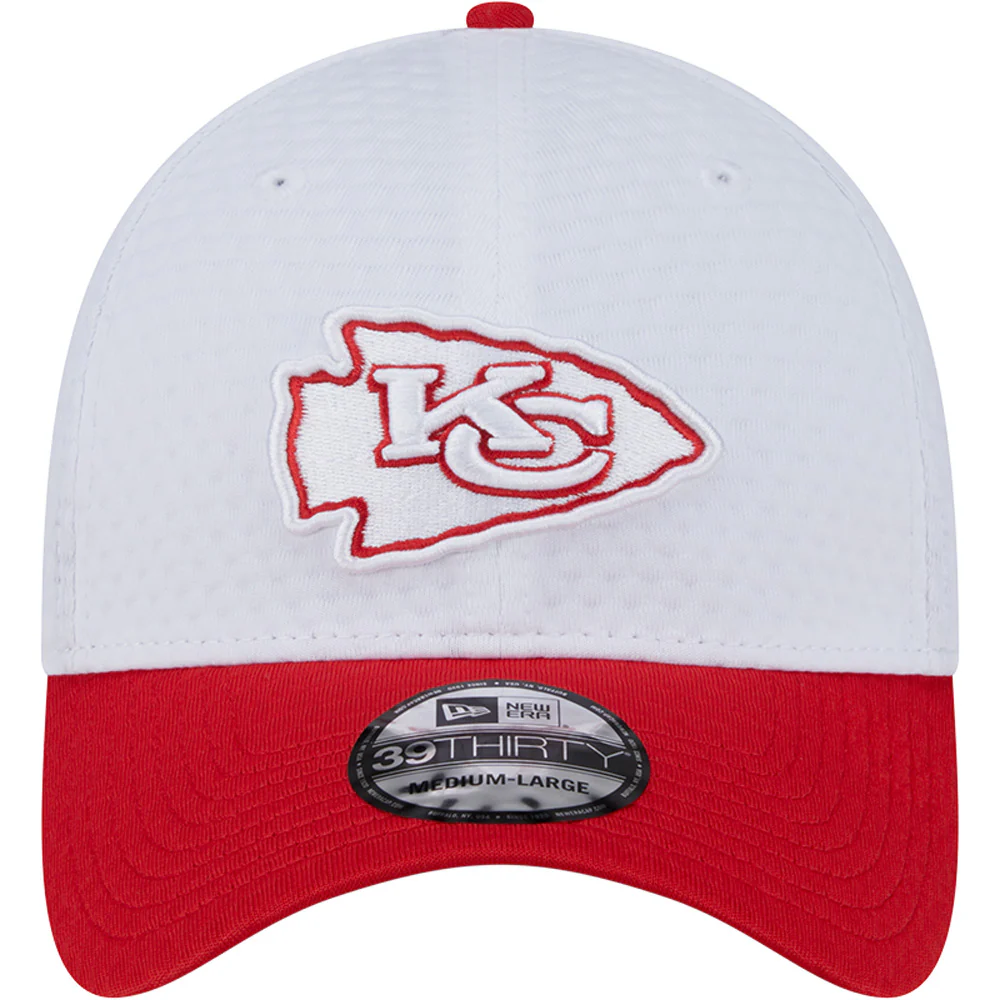 NFL Kansas City Chiefs New Era 2024 Training 39THIRTY Flex Fit Hat - White - Image 3