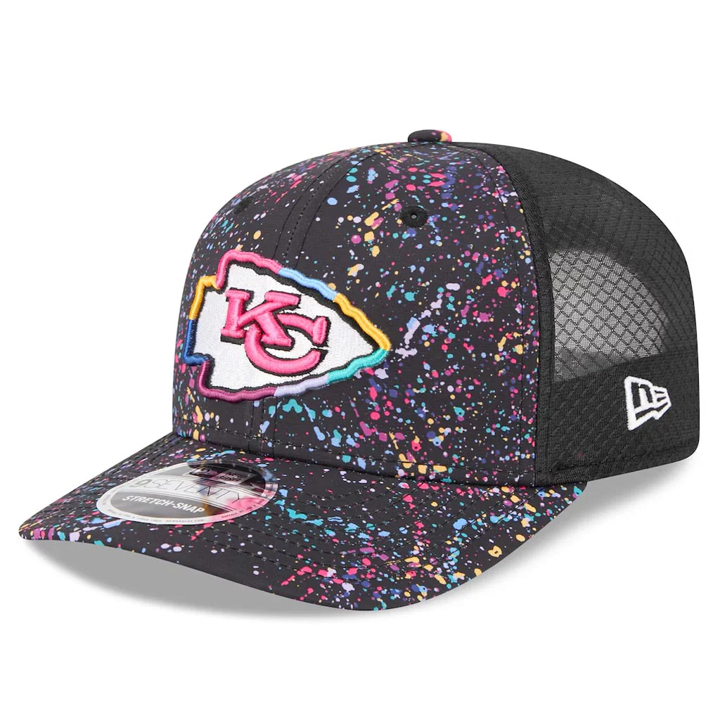 NFL Kansas City Chiefs New Era 2025 Crucial Catch 9SEVENTY Stretch-Snapback Hat - Black - Image 2