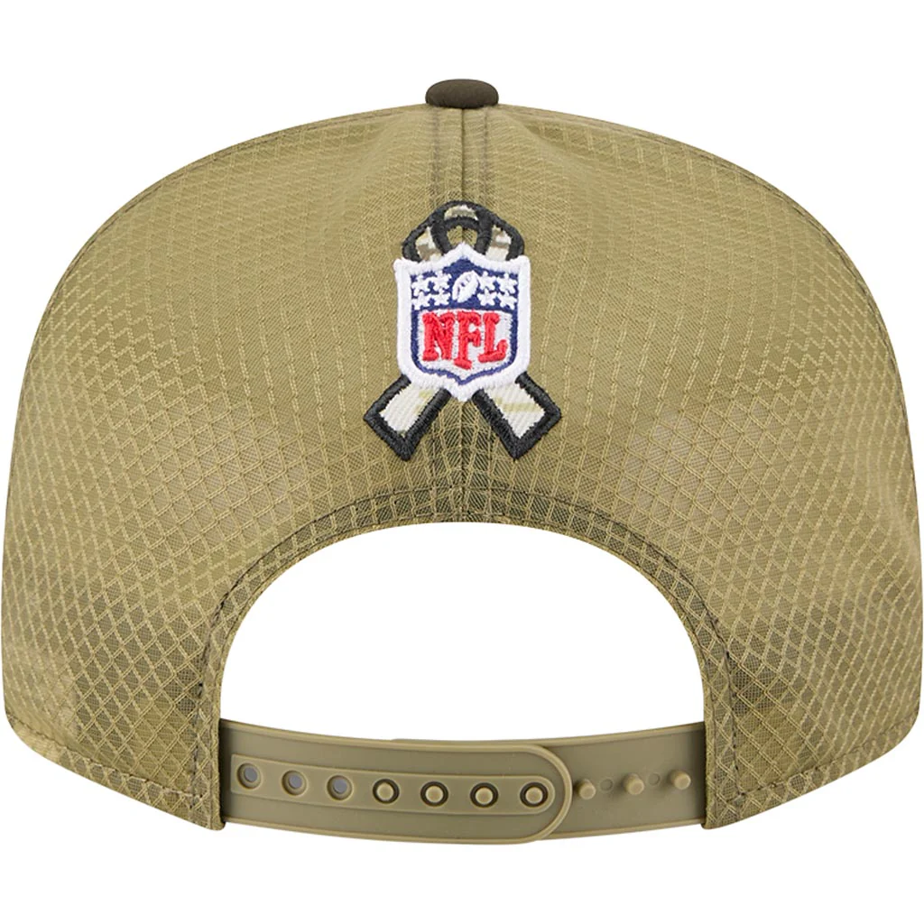 NFL Kansas City Chiefs New Era 2025 Salute to Service 9FIFTY Split Panel Snapback Hat - Green - Image 4