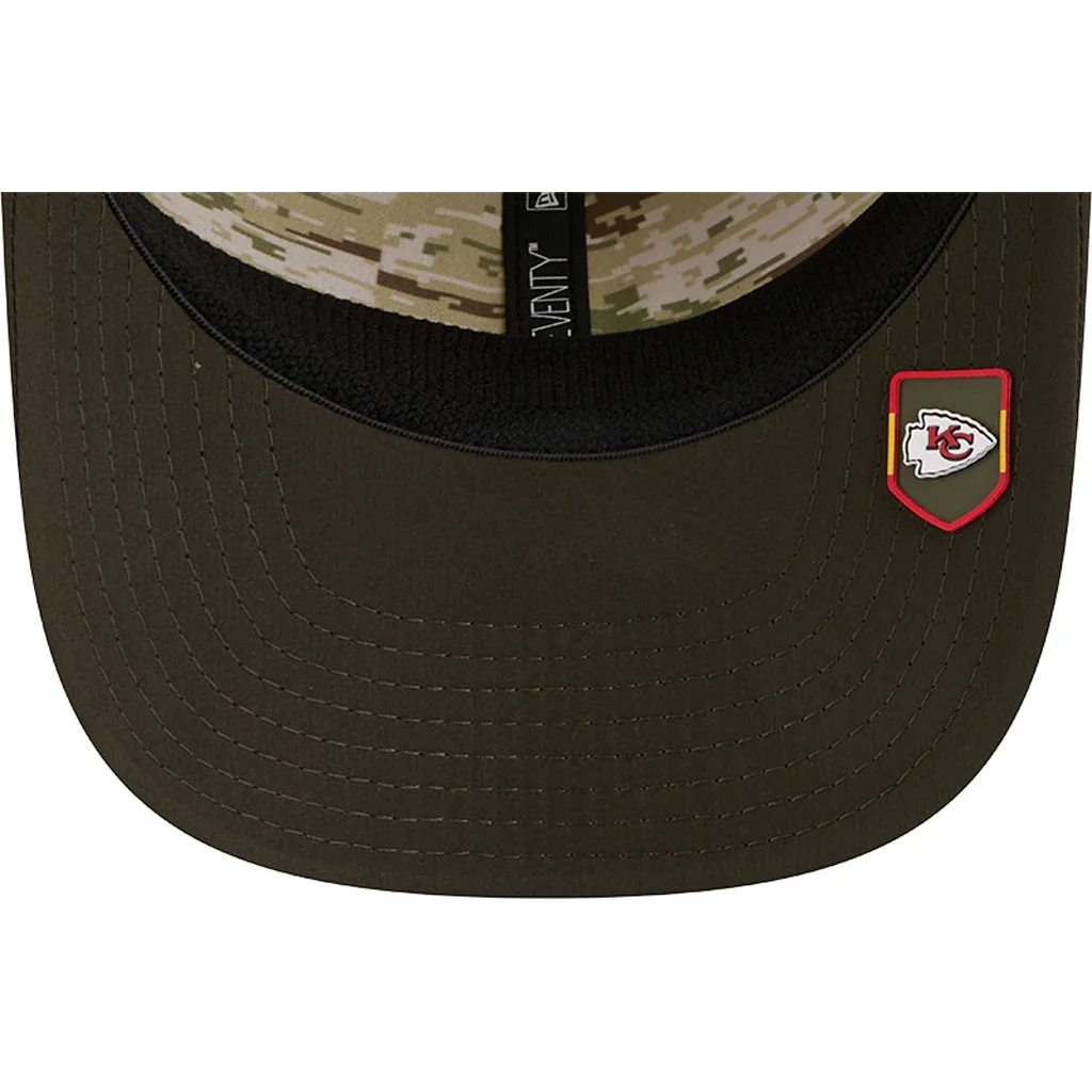 NFL Kansas City Chiefs New Era 2025 Salute to Service 9SEVENTY Stretch-Snapback Hat - Green - Image 5