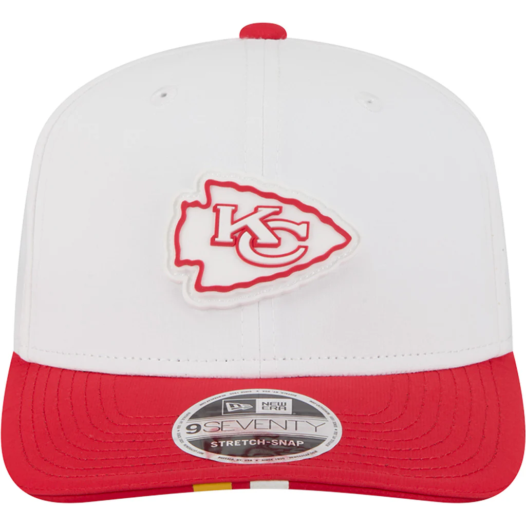 NFL Kansas City Chiefs New Era 2025 Training 9SEVENTY Stretch-Snapback Hat - White - Image 3
